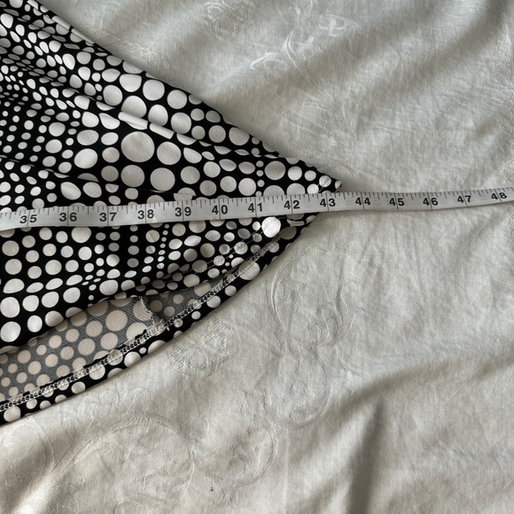 Cleo Women's Black and White Polka Dot Pull On A-Line Midi Skirt Size‎ 8 Stretch - Picture 10 of 11